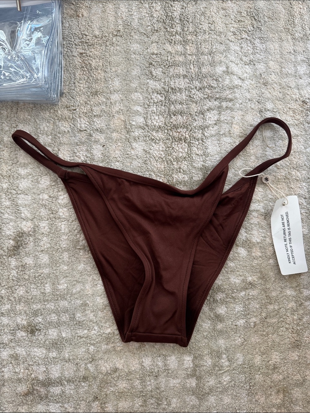 Eterne Women’s Brown Bikini Bottom - Sleek Stretch Swim Brief
